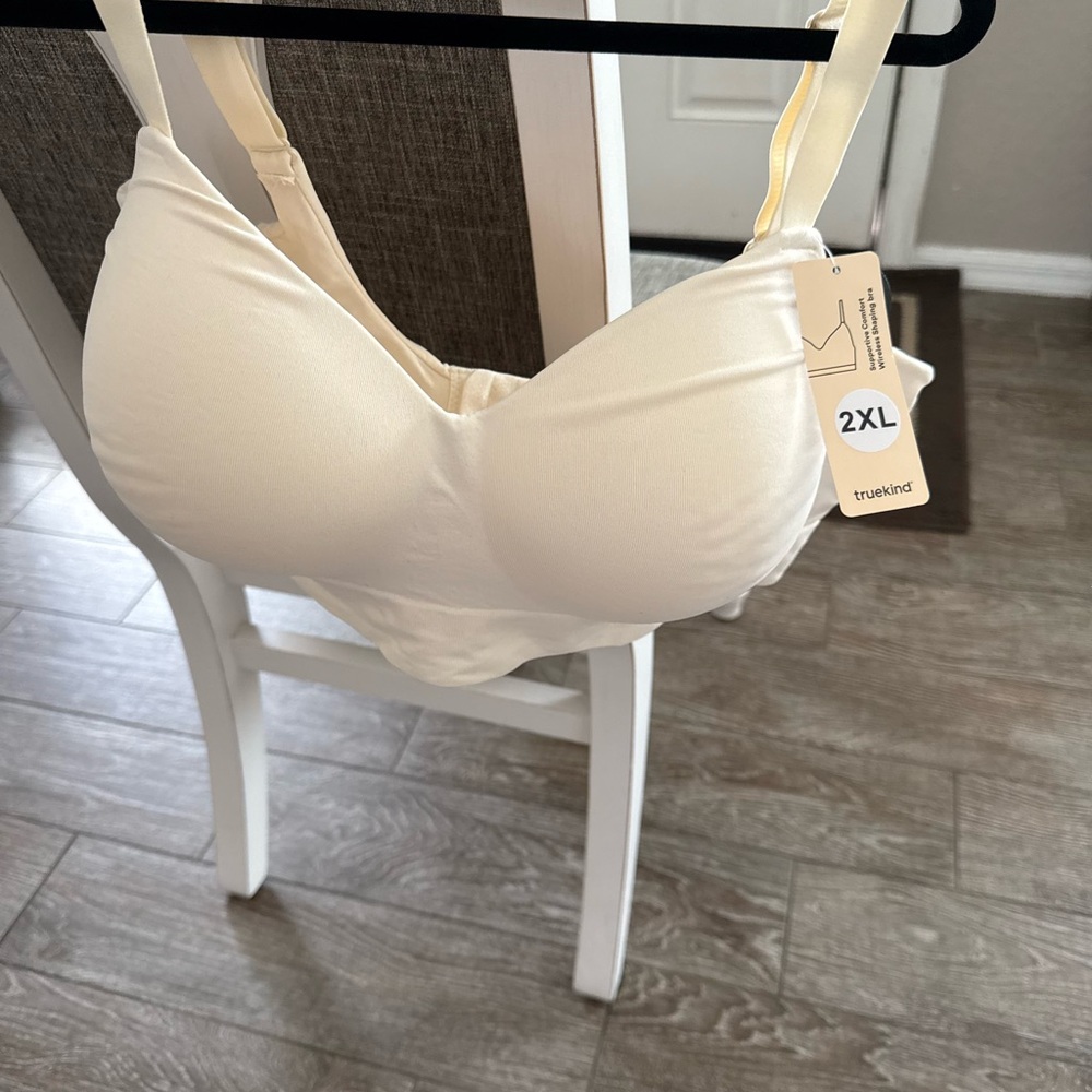 2XL White Wireless Comfort Bra